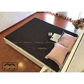 Mua Chiếu điều hòa hạt gỗ Mun loại hạt 12ly - Kích thước 1 6m x 2m ( Tặng kèm gối hạt gỗ Trắc  )