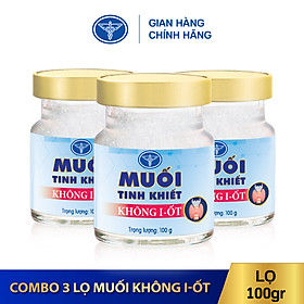 Combo 03 lọ muối tinh khiết không I-ốt