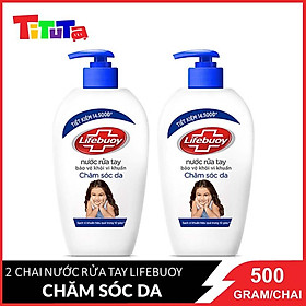 Combo 2 Nước Rửa Tay Sạch Khuẩn Lifebuoy Chăm Sóc Da 500g