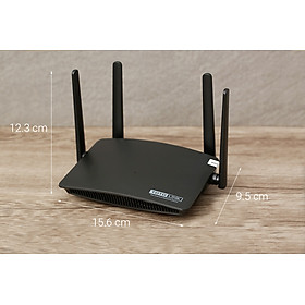 Bộ Phát Sóng Wifi Router Chuẩn AC1200 Totolink A720R Đen - Hàng chính hãng