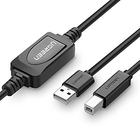 Cáp máy in USB 2.0 sang USB-B tích hợp IC khuyếch đại UGREEN US122 -  Hàng Chính Hãng