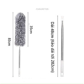 Mua Cây chổi lau quét trần nhà  cửa  đồ dùng trên cao với đầu chổi xoay 360 độ dễ dàng lau chùi mọi ngóc ngách  cán cầm bằng thép không gỉ có thể kéo dài hoặc rút gọn rất tiện dụng