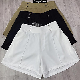 Quần đùi bigsize nữ lưng thun nút, Quần short nữ ngoại cỡ 60-95kg  BIGSIZE CÔ NHỎ Q4N - Nâu
