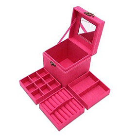 Mua Hộp đựng đồ trang sức nhung nhỏ 3 tầng tiện ích