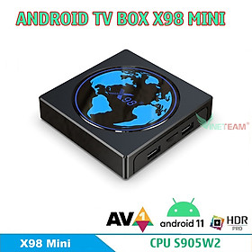 TiVi Box Bluetooth Android 11 X98 Mini Chip S905W2 Phiên Bản 2021 Xem Phim Truyền Hình Game Online Thỏa Thích- Hàng Chính Hãng