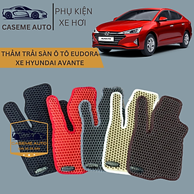Thảm Trải Sàn, Lót Sàn Ô Tô Cao Su Eudora CloudFoam Thiết Kế Theo Xe Dành Cho Xe HYUNDAI AVANTE, Chống Nước, Không Mùi, Ngăn Bụi Bẩn, Dễ Vệ Sinh - Hàng Chính Hãng