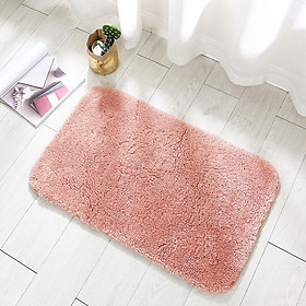 Thảm tắm không trượt 1pc, thảm phòng tắm mềm, thảm tắm hấp thụ, máy giặt có thể giặt được-60 x 110cm, hồng, hồng, hồng