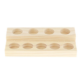 Handmade Wooden Essential Oil Display Rack Stand Holder Case 9pcs 15ml Vials