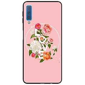 Ốp lưng in cho Samsung A7 2018 Mẫu LOVE Hoa