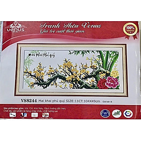 Mua Tranh thêu chữ thập cành mai vàng VS8244  cành mai đỏ vs8243