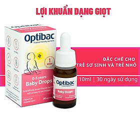 Men vi sinh Optibac Probiotics hồng dạng giọt 10ml