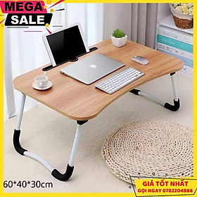 Mua Bàn Học Gấp Gọn Thông Minh Có Khe Cắm Ipad  - Café Sữa - Giao Hàng Toàn Quốc