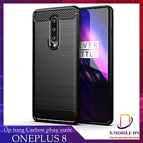 Ốp lưng cho Oneplus 8 8T Pro dẻo Cacbon phay xước chống sốc chống vân tay