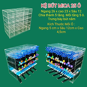 Mua Kệ bút văn phòng phẩm - kệ đựng bút nằm 25 ô bằng mica