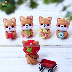 Len chọc có hướng dẫn 5 bé LỚP HỌC SHIBA - NEEDLE FELTING SHIBA CLASSES