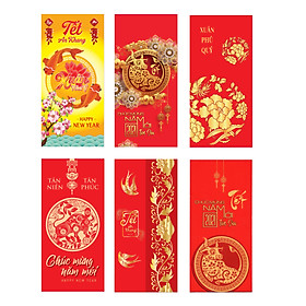 Xấp Bao Lì Xì Chúc Mừng Năm Mới (6 mẫu)