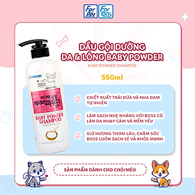 Dầu Gội Dưỡng Da Và Lông Baby Powder Cho Thú Cưng Forcans 550ml