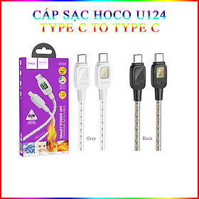 Mua Cáp Sạc Và Truyền Dữ Liệu Sạc Tắt Nguồn Thông Minh Silicone Dành Cho Hoco U124 Type C To Type C 60W Dây Dài 1.2M Hàng Chính Hãng