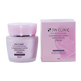 Kem dưỡng 3W Clinic Flower Effect Extra Moisturizing Cream