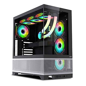 Mua VỎ CASE MÁY TÍNH MIK LUMINE - 4FA BLACK ( KÈM 4 FAN ) - Hàng Chính Hãng