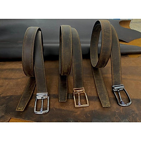 Thắt Lưng Da Bò Sáp Cao Cấp Nhập Khẩu Đầu Khóa Kim Tc Khóa Kim Loại Sáng Mịn,Bắt Mắt