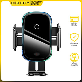 Bộ đế giữ điện thoại dùng trên xe hơi Baseus Light Electric Holder Wireless Charger 15W - Hàng chính hãng
