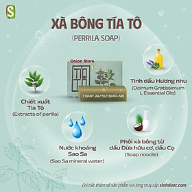 Xà bông Sinh Dược Tía tô, xà bông cục handmade 100gr, mẫu bao bì vẽ mộc, mùi hương nhu thơm nhẹ, làm sạch diệt khuẩn hiệu quả, an toàn và có lợi cho sức khỏe