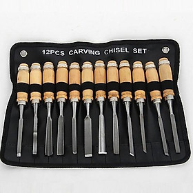 Mua Bộ đục gỗ 12 món - Đồ nghề chạm khắc gỗ dành cho thợ mộc  thợ điêu khắc