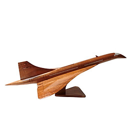 Mô hình máy bay gỗ Concorde siêu thanh - size nhỏ