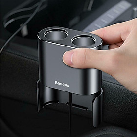 Củ sạc trên oto chia tẩu Baseus High efficiency one tow two cigarette lighter (CRDYQ-01) - Hàng chính hãng