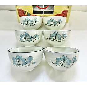 Mua Bộ 10 bát ăn cơm gốm sứ Bát Tràng hoạ tiết vẽ tay thủ công cao cấp