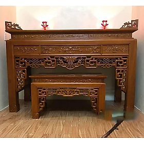 Mua Bộ bàn thờ mẹ con gỗ gõ đỏ mẫu như ý - Đồ Gỗ Mạnh Hùng