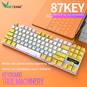 Mua Bàn Phím Cơ Gaming Vinetteam Divipard GK-10 87 Phím Led RGB 30 Chế Độ Led Nhấp Nháy Cực Đẹp Blueswitch Gõ Siêu Đã Dùng Cho Máy Tính Laptop - Hàng Chính Hãng