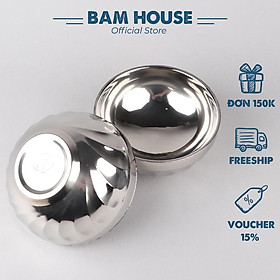 Tô inox 2 lớp Bam House cách nhiệt 16cm cao cấp T01 - Gia dụng bếp