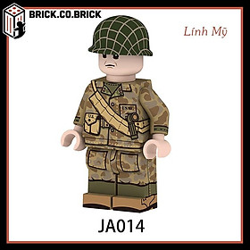 Hình ảnh Lính Mỹ Mô Hình Đồ Chơi Lắp Ráp Thế Chiến Minifigure American Soldier World War JA009 JA014 - JA014