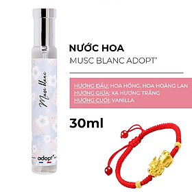 Nước Hoa Unisex Adopt' Musc Blanc 30ML Ngọt Ngào, Gợi Cảm Tặng Kèm Vòng Tay May Mắn