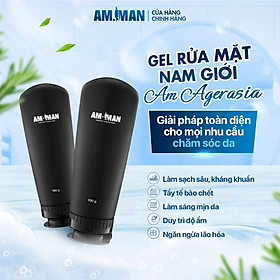 Gel rửa mặt cho nam giới AM-MAN AM AGERASIA 100g ngăn ngừa mụn, dưỡng ẩm, làm sạch da, sáng da