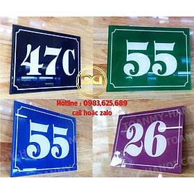 Mua BIỂN SỐ NHÀ MICA  - ALU Đồng chữ Đen 20 x 30cm