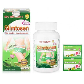 Combo 1 Thực phẩm chức năng Slimtosen (100 viên) + 2 trà slimutea Học viện quân y