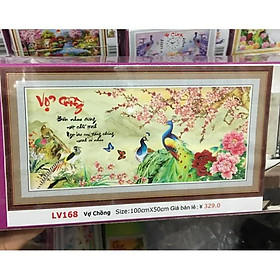 Mua Tranh đính đá vợ chồng lv168-100x50cm