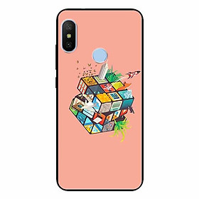 Ốp lưng in cho Xiaomi Mi A2(6x) Rubik Cube