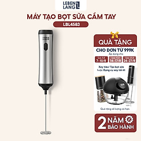 Máy đánh bọt cafe cầm tay Lebenlang LBL4583, sạc điện tiện lợi, công suất 10W,  hàng chính hãng - bảo hành 2 năm