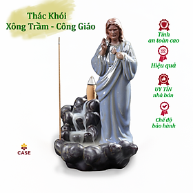Mua Thác Khói Xông Trầm Hương Tượng Chúa Giesu  Dụng Cụ Đốt Nụ Trầm Hương Tạo Thác Khói SU02