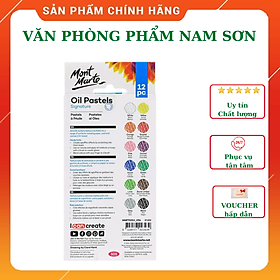 Bộ Bút Sáp Dầu Cao Cấp Mont Marte 12/24/36/48 Màu - Oil Pastels Signature 12/24/36/48pc