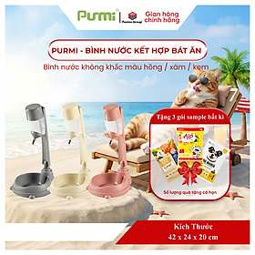 Bình nước kết hợp bát ăn không khấc