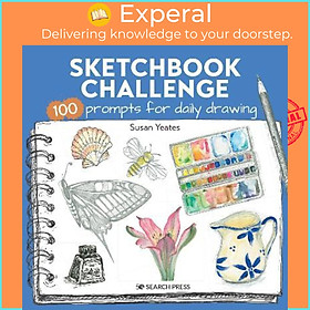 Sách - Sketchbook Challenge : 100 Prompts for Daily Drawing by Susan Yeates (UK edition, paperback)