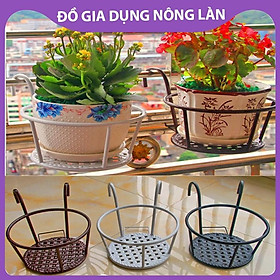 Mua Móc sắt tròn treo chậu hoa ban công (giá đỡ tròn treo ban công) siêu đẹp NL shop