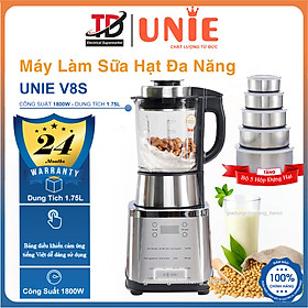 Máy Làm Sữa Hạt Unie V8S, 1.75Lit-1800W, 12 Chức Năng Xay Nấu Đa Năng, Hàng Chính Hãng