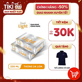 Combo 2 Thùng Bia Hanoi Light - Thùng 24 lon 330ml