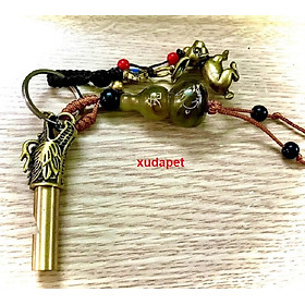 Móc Khoá Còi Đầu Rồng Đồng Hồ Lô Tượng Đồng Con Thỏ, kích thước đa dạng - SP006289